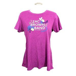 Zac Brown Band T Shirt 2019 Down The Rabbit Hole Live Tour Cities Plus XXL Pink